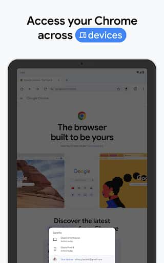 Actualizare Google Chrome - Captură de ecran Android 13